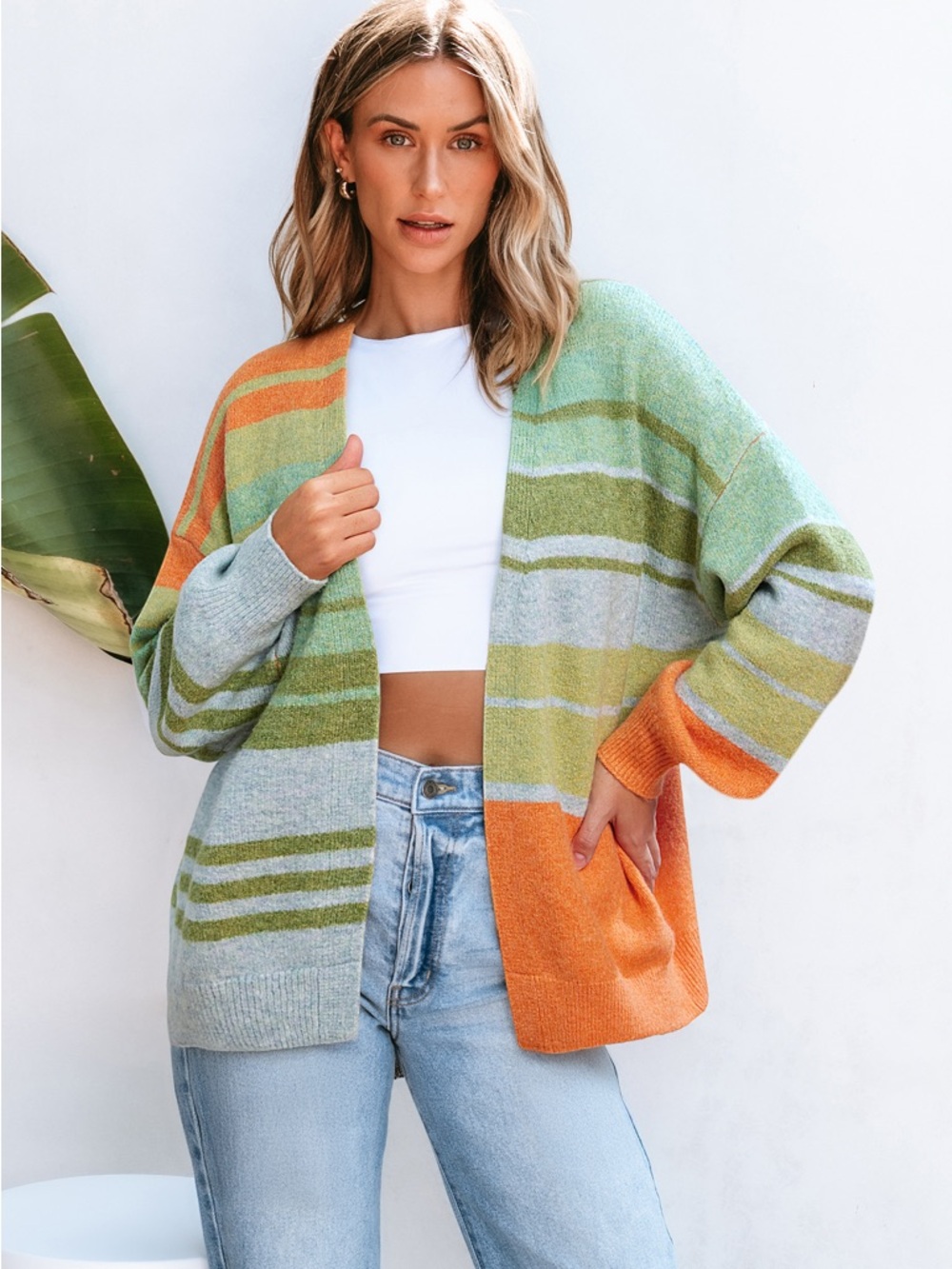 Cupshe Glow Time Striped Cardigan